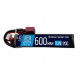 BLUE MAX - Batterie Lipo PDW 11,1V 600mAh 20C DEAN