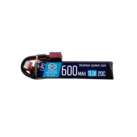 BLUE MAX - Batterie Lipo PDW 11,1V 600mAh 20C DEAN