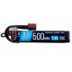 BLUE MAX - Batterie Lipo PDW 11,1V 600mAh 20C DEAN
