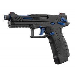 LANCER TACTICAL - Réplique Pistolet Airsoft LTX Competition GBB/Gaz - NOIR/BLEU