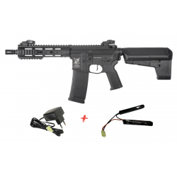 DELTA ARMORY - Pack Réplique Airsoft AEG M4 M-LOK 8" Charlie - NOIR