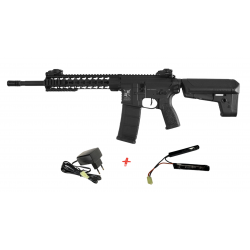 DELTA ARMORY - Pack Réplique Airsoft KeyMod Charlie 10" - NOIR