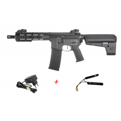 DELTA ARMORY - Pack Réplique Airsoft AEG M4 M-LOK 8" Charlie - CARBON