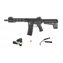 DELTA ARMORY - Pack Réplique Airsoft AEG M4 M-LOK 10" Charlie - NOIR