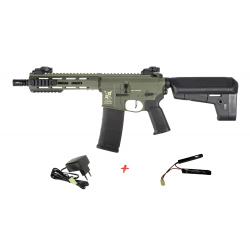 DELTA ARMORY - Pack Réplique Airsoft AEG M4 M-LOK 8" Charlie - OLIVE