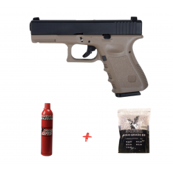 SAIGO DEFENSE - Pack Réplique Airsoft SAIGO 23 MK4 Gaz GBB - TAN