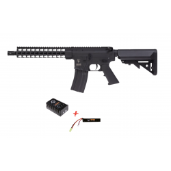 SAIGO DEFENSE - Pack M4 KENJI long NOIR + batterie lipo 11,1V + chargeur de batterie