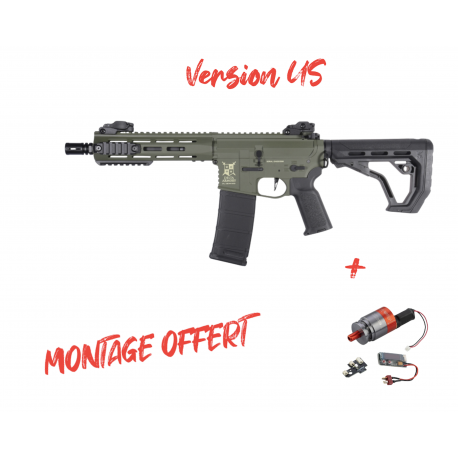 DELTA ARMORY - Pack Réplique Airsoft AEG M4 M-LOK 8" Charlie EAGLE - NOIR