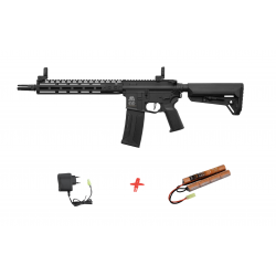 LANCER TACTICAL - Pack Réplique Airsoft M4 AEG MK2 Type-A 12'' GEN 2 - NOIR
