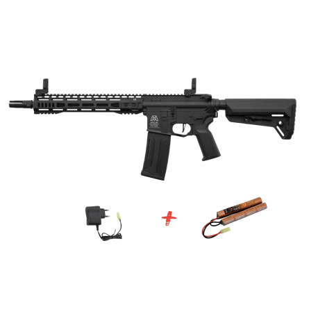 LANCER TACTICAL - Pack Réplique Airsoft M4 AEG SPR Type-A 10'' GEN2 - NOIR