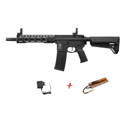 LANCER TACTICAL - Pack Réplique Airsoft M4 AEG MK2 Type-A 10'' GEN2 - NOIR