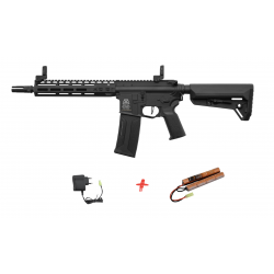 LANCER TACTICAL - Pack Réplique Airsoft M4 AEG MK2 Type-A 10'' GEN2 - NOIR