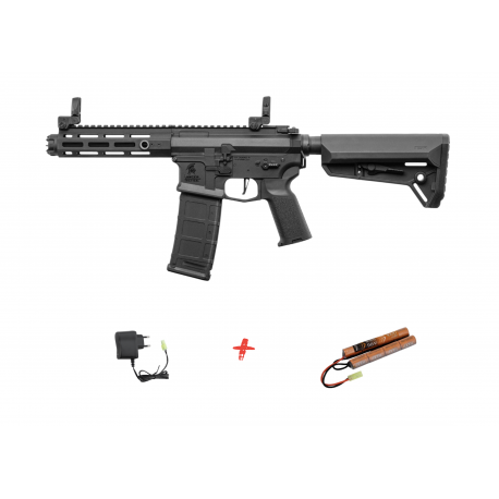 LANCER TACTICAL - Pack Réplique Airsoft M4 AEG LT-32 Hellion - NOIR/SILVER