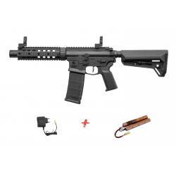 LANCER TACTICAL - Pack réplique airsoft AEG LT-15 GEN2 M4 SD - NOIR