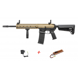 LANCER TACTICAL - Pack réplique airsoft AEG LT-15 GEN2 M4 SD - NOIR