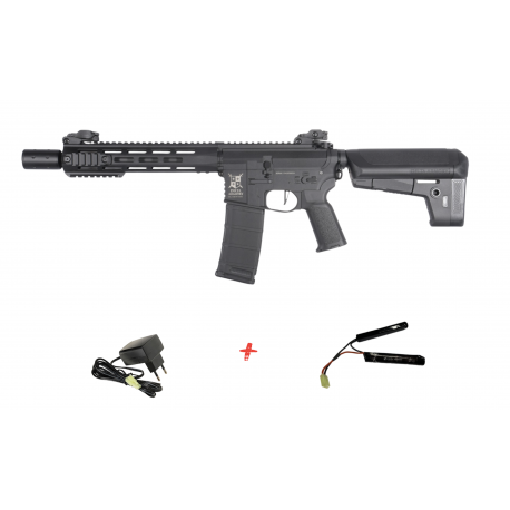 DELTA ARMORY - Pack Réplique Airsoft AEG M4 M-LOK SilentOps 10" Charlie - NOIR