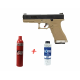 WE - S17 G-FORCE T2 GBB Gaz - 0,9 Joule - NOIR/SILVER/TAN