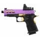LANCER TACTICAL - Réplique Pistolet Airsoft Hi-Capa 4.3 Stryk GBB/Gaz - VIOLET/OR
