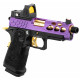 LANCER TACTICAL - Réplique Pistolet Airsoft Hi-Capa 4.3 Stryk GBB/Gaz - VIOLET/OR