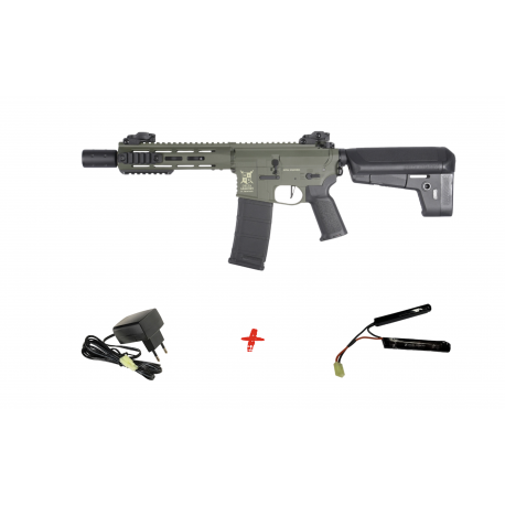 DELTA ARMORY - Pack Réplique Airsoft M4 M-LOK SilentOps 8"  CHARLIE - NOIR