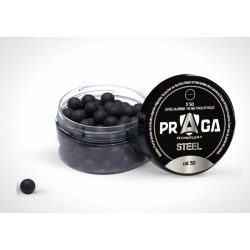 PRAGA - 50 Billes CAOUTCHOUC avec coeur acier - Calibre 50 