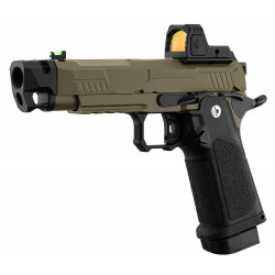 ARCTURUS - Réplique Pistolet Airsoft Vanguard 4.3'' RDS Comp GBB/Gaz - NOIR/TAN
