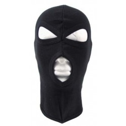 COMMANDO - Cagoule Balaclava 3 trous coton noire