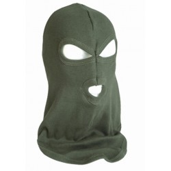 MIL-TEC - Cagoule balaclava 3 trous coton épais olive