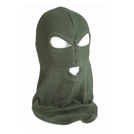 Cagoule balaclava 3 trous coton épais olive