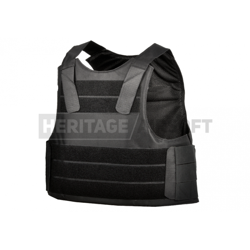 Gilet pare-balle factice PECA - Noir - Invader - Heritage Airsoft