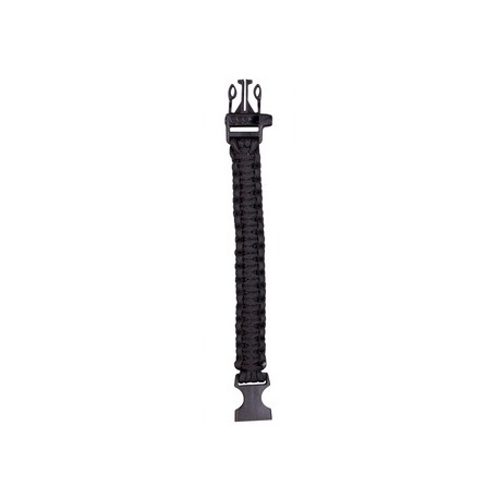 Bracelet sifflet paracord noir Bracelet sifflet paracord noir