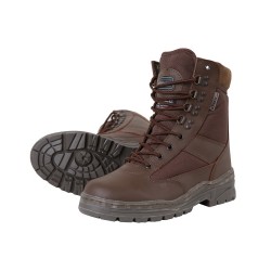 KOMBAT.UK - Bottes Commando Patrol Boot - All Leather Cuir et Cordura 1150 D - Marron