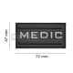 Écusson d'airsoft PVC - MEDIC - Gris - Invader Gear