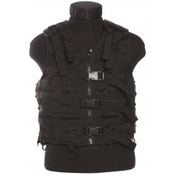 MIL-TEC - Gilet MOLLE airsoft - Maille filet - Noir