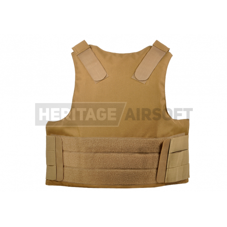 Gilet pare-balle factice PECA - Coyote - Invader - Heritage Airsoft