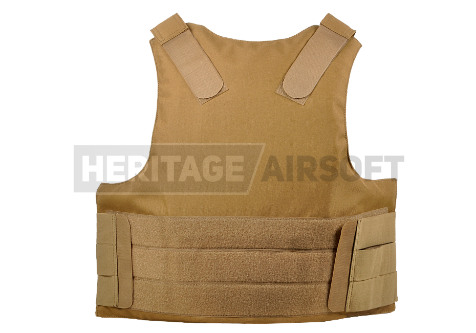 Gilet pare-balle factice PECA - Coyote - Invader - Heritage Airsoft