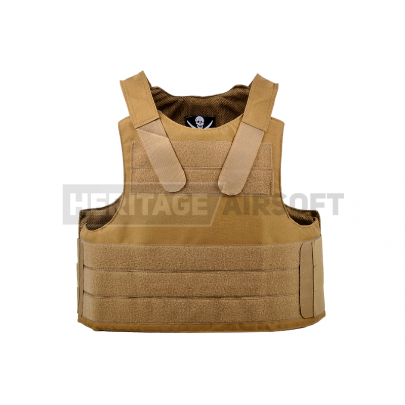 Gilet pare-balle factice PECA - Coyote - Invader - Heritage Airsoft