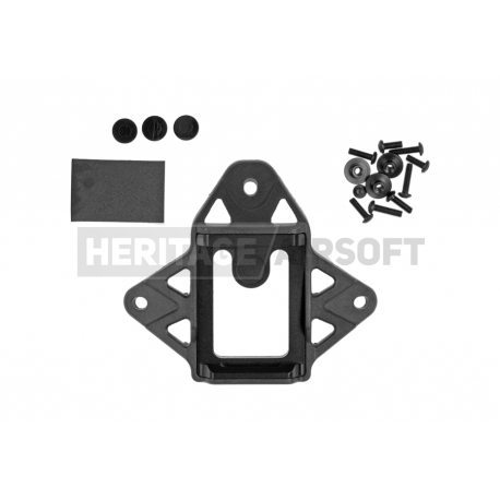 Plaque fixation ajourée NVG noir Plaque fixation ajourée NVG noir