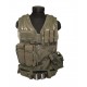 Gilet tactique "cross draw" avec holster olive