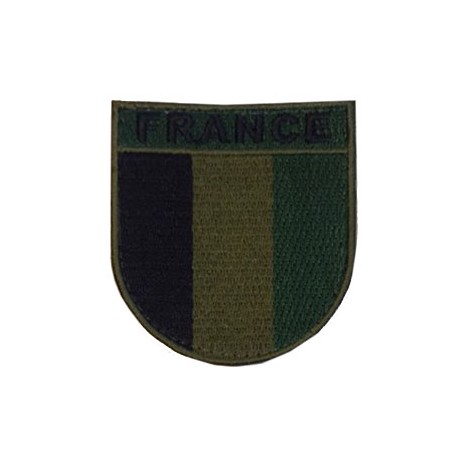 France Patch Velcro low visibility Green
