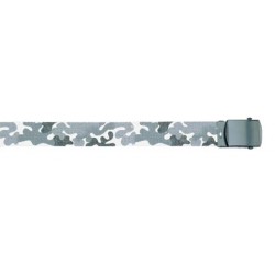 Reversible Belt Urban White Camo with Black Buckle