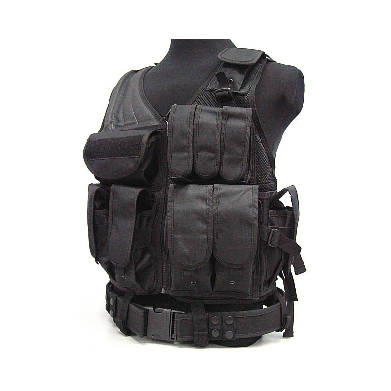 Tactical vest black - Heritage Airsoft