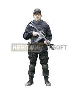 Vêtements de Tenue Tactique Noir Airsoft 