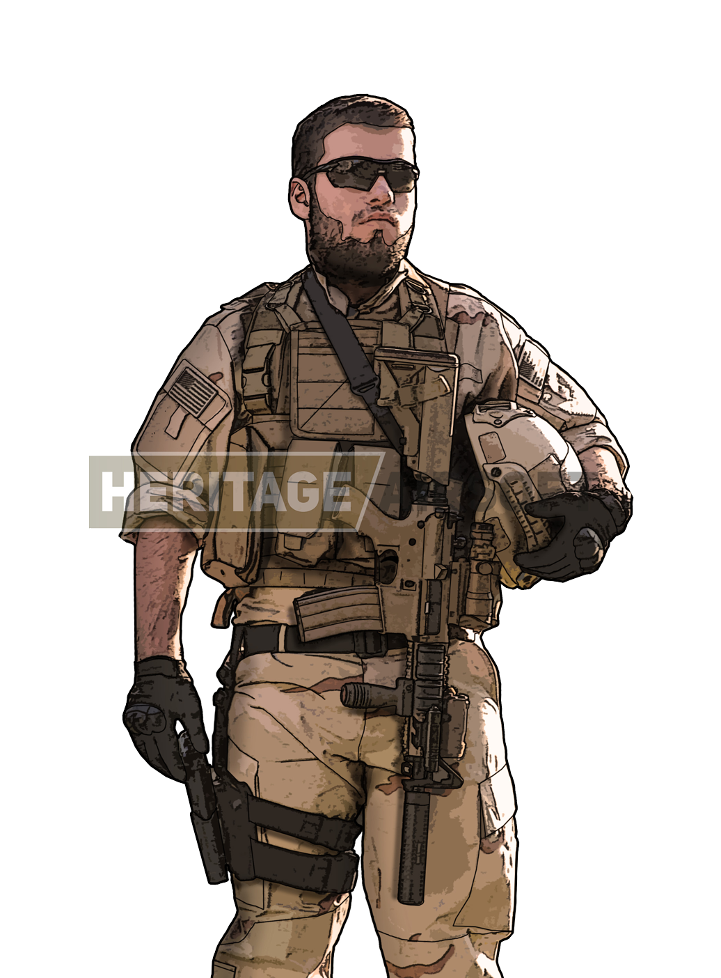 Tenue Airsoft : American Airsoft Sniper - Heritage Airsoft