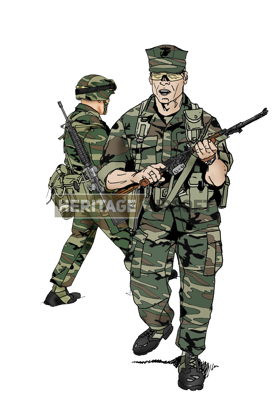 Tenue Airsoft : woodland Le Maitre de Guerre - Heritage Airsoft