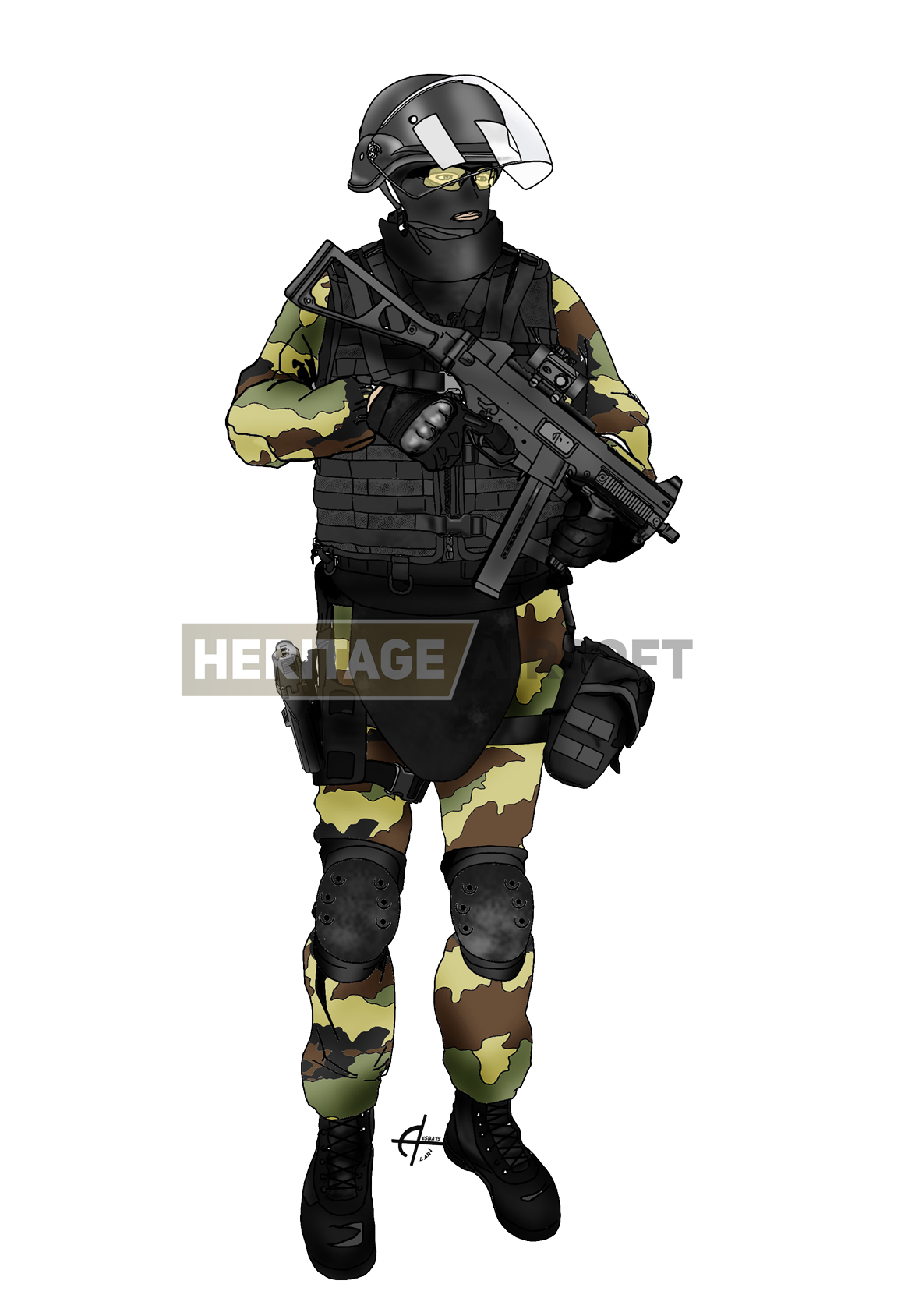Tenue Airsoft : GIGN sites Seveso - Heritage Airsoft