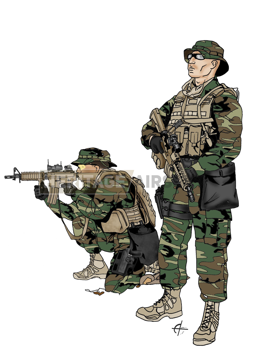 navy seal woodland combat uniform